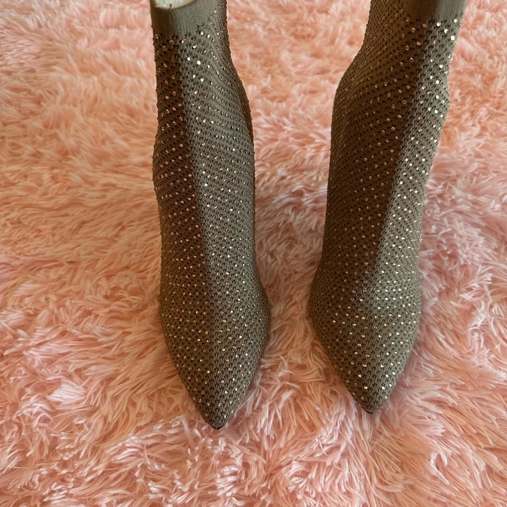 Stylish Embellished Bootie Heels - Picture 3 of 4